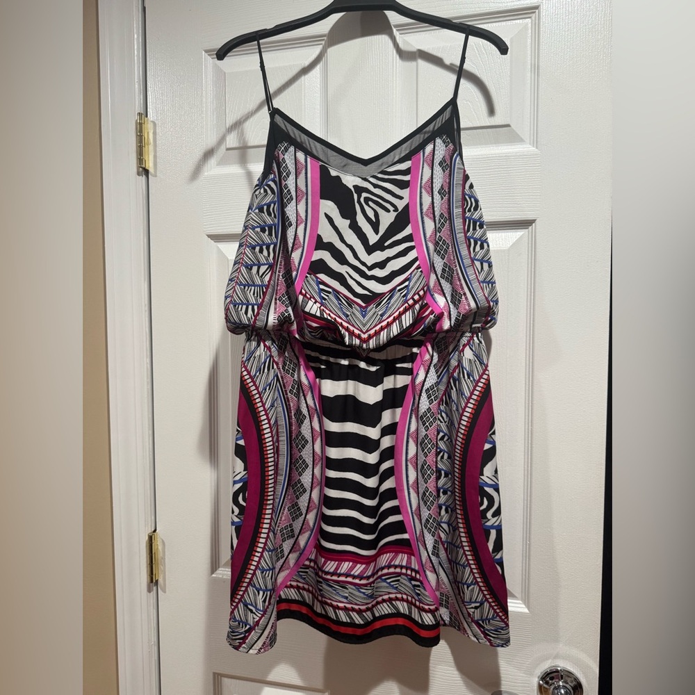 Express Black and White Mini Sundress